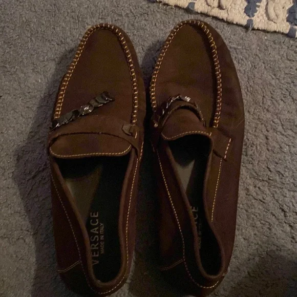 Versace | Shoes | Versace Brown Loafers The Left Shoe Has  display picture 2
